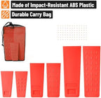 UNCO- Tree Felling Wedges with Spikes, 6 pcs, 5.5", 8" & 10", Orange Wedges with Storage Bag, Splitting Wedge, Plastic Wedges for Tree Cutting, Logging Tools and Equipment, Chainsaw Wedges for Trees