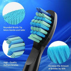 10 Pack Toothbrush Replacement Heads Compatible with Fairywill FW-507/508/515/551/917/959/2011, FW-D1/FW-D3/FW-D7/FW-D8, Most SG Series, HP126A, TB-5 Medium Soft Bristles Brush