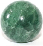 Jet Green Flourite 45-50 mm Ball Sphere Gemstone A+ Hand Carved Crystal Altar Healing Devotional Focus Spiritual Chakra Cleansing Metaphysical Jet International Crystal Image is JUST Reference