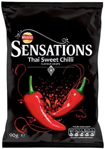 Walkers Sensations Thai Sweet Chilli Flavour Crisps 12 x 80g Bags (Bulk Buy)