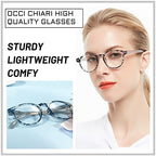 OCCI CHIARI Lightweight Designer Acetate frame Stylish Reading Glasses For Women (Black, 1.25)