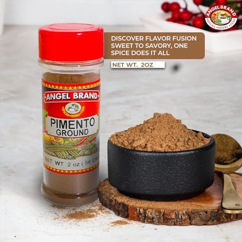 Angel Brand Allspice Pimento Seed Ground 2 oz Bottle – Premium Ground Spice for Cooking, Baking, and Seasoning – Rich Flavor for Caribbean, Middle Eastern, and Global Cuisine