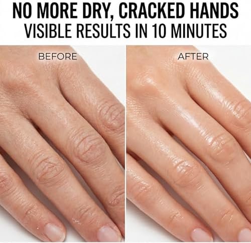 WONDER FAMILY Hand Mask – Moisturizing Gloves for Dry Cracked Hands – Collagen Overnight Hand Masks, Hand Moisturizer Cotton Gloves for Sleeping Alternative, Repairing Treatment for Women & Men