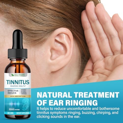 Tinnitus Relief for Ringing Ears, Natural Tinnitus Support Drops, Effective Support for Men & Women