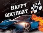 Birthday Race Car Edible Icing Image (1/4 Sheet)