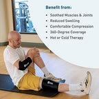 BodyMed 360° Hot & Cold Sleeve for Knee, Elbow, Ankle, Wrist Discomfort Relief – Flexible, Reusable Gel Ice Pack Compression Therapy for Sprains, Arthritis, Tendonitis - Large