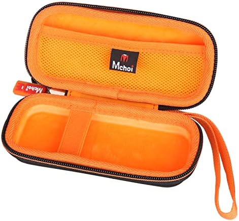 Mchoi Hard Carrying Case Fits for Gillette Fusion5 Men’s Razor & Proglide Shield Men's Razor, Case Only (Black, Orange)
