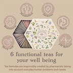 ACORUS Wellness Tea Set – Natural Herbal Tea Variety Pack, Gift Set of 6 Different Teas, 60 Bags Individually Wrapped, Herbal Sampler Box, Harmonious Balance of Taste & Aroma