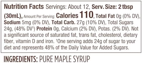 Butternut Mountain Farm Pure Maple Syrup Grade A Amber Rich PET Bottle, 12 Fl Oz