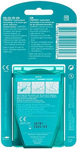 COMPEED Advanced Corn Care, Hydrocolloid Cushions for Instant Pain Relief and Softening Corns, 10 Count Corn Toe Pads (2 Packs)
