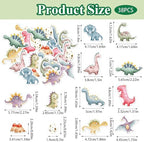 38PCS Edible Dinosaur Cupcake Toppers Wafer Paper Dinosaur Cake Decorations for Roar Dino Theme Baby Shower Kids Birthday Party Decor Supplies