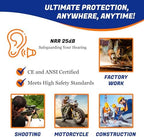 10 Pair Corded Reusable Ear Plugs for Shooting Range Ear Protection for Gun Range - Hunting Ear Plugs for Construction Firearm Ear Protection Shooting Gun Hearing Protection Earplugs Corded
