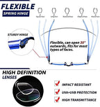3 Pack Reading Glasses for Women Blue Light Blocking, Anti Eyestrain/UV 400 Filter Readers with Spring Hinge, Lightweight Rimless Tinted Metal Blue Rays Eyeglasses (200)