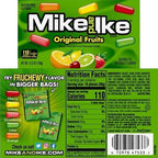 Mike Ike 4.25 OZ Theater Box Variety Bulk (6-Pack) - Jolly Joe's, Red Rageous, Berry Blast, Sour Watermelon, Original Fruit, Mega Mix With Galley Grove Sugar-Free Peppermint Breath Mints