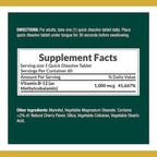 Nature's Bounty Vitamin B-12 Quick Dissolve Tablets,1000mcg,Aids in The Conversion of Food into Cellular Energy,Cherry Flavor,60ct,(Pack of 2)