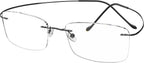 Eyekepper Titanium Rimless Reading Glasses Readers Men Black