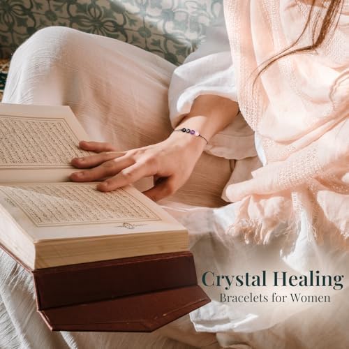 Crystal Healing Bracelets Gifts for Women: Mothers Day Gifts for Mom - Spiritual Natural Stone Empath Protection Bracelets Birthday Graduation Gifts for Friends Sister Mom Daughter
