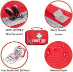 General Medi 2-in-1 First Aid Kit (215 Piece Set) + 43 Piece Mini First Aid Kit -Includes Ice(Cold) Pack, Moleskin Pad and Emergency Blanket for Travel, Home, Office, Car, Workplace