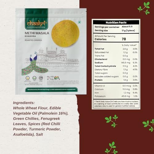 Chaakri Khakhra Roasted Crispies - 3 Pack, Whole Grain, Ready to Eat Savory Snacks, Non-GMO, Vegan (Spicy Mix)