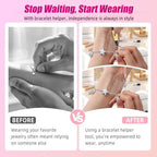 2 Pcs Bracelet Helper Tool, Portable Bracelet Assistance Tool Easy to Put on Yourself, Jewelry Clasp Helper for Bracelet, Necklace, Zippers & Crafts – Long Nails & Jewelry Wearing Aid