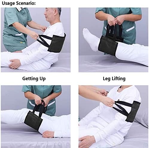31.5 inch Transfer Sling for Patient Care, Wheelchair Bed Nursing Moving Assistance Lifting Aid Belt with Padded Handles for Disabled, Seniors, Elderly, Injured
