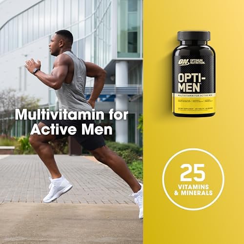 Optimum Nutrition Opti-Men Daily Multivitamin for Men, Immune Support Supplement with Amino Acids, 80 Day Supply, 240 Count, (Packaging May Vary)