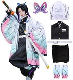Buyoem Anime Cosplay Costume for Adult Robe Cloak Halloween Kimono Costume Set with Wig