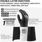 Vgo... Men's Chemical Resistant Gloves,Reusable Lined Work Gloves,Heavy-Duty Industrial Work,Infused with Fresh Rich Aromas