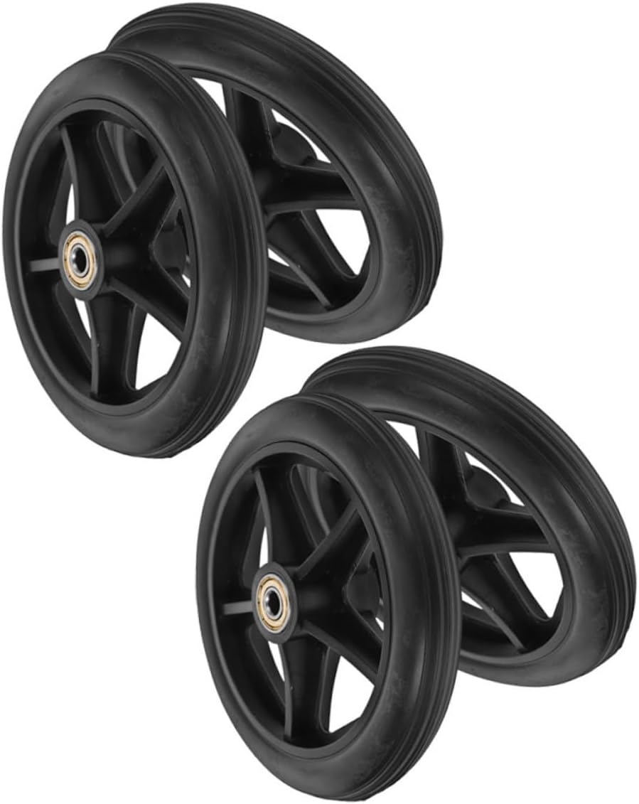 4PCS Replacement Wheels for Walkers and Wheelchairs Slip Rubber Tires Durable Casters for Easy Installation Compatible with Models