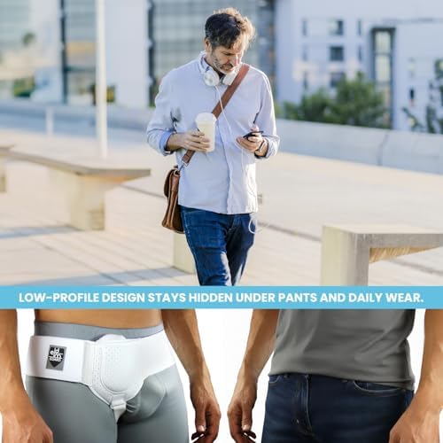 Everyday Medical Hernia Guard I Inguinal Hernia Belt For Men I Left or Right Side I Post Surgery Men’s Inguinal Hernia Support Truss For Inguinal, Groin Hernias I Adjustable Waist Strap - SMALL/MEDIUM