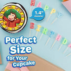 30 x Edible Cupcake Toppers – Curious Monkey Collection of Edible Cake Decorations | Uncut Edible on Wafer Sheet
