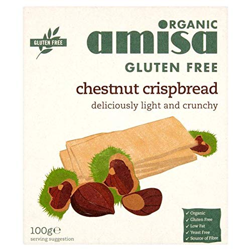 Amisa Organic Gluten Free Chestnut Crispbread - 100g (0.22 lbs)