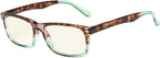 Eyekepper Computer Reading Glasses Blue Light Blocking Readers Men Women, Tortoise-Green