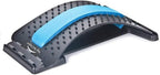 Magic Back Support Back Stretching Device,Back Massager for Bed & Chair & Car,Multi-Level Lumbar Support Stretcher Spinal, Lower and Upper Muscle Pain Relief(Black/Blue)