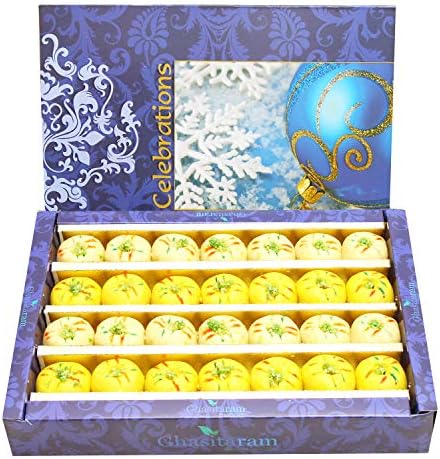 Ghasitaram Gifts Indian Sweets - Mawa Peda (kesar) (800 gms)