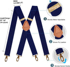 MENDENG Suspenders for Men Heavy Duty Swivel Hooks Retro X-Back Adjustable Brace