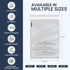6x9 Clear Poly Bags with Suffocation Warning 200 Count – Permanent Seal Adhesive, Durable BPA-Free Plastic – Crystal Clear Packaging Bags for FBA, Clothes, Shipping, Retail, Storage and Mailing