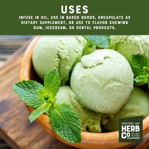 Peppermint Leaf Powder, by Herb Co, for Soaps & Lotions, Add to Products for Flavor and Scent, Infuse Oils, 1/4 lb