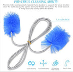 Flexible Long Drain Brush Set, Premium 3 Piece Kit with Double Ended and Stainless Steel Tube Cleaning Brushes for Ultimate Kitchen, Sink, and Pipe Cleaning, Including Powerful Drain Clog Remover