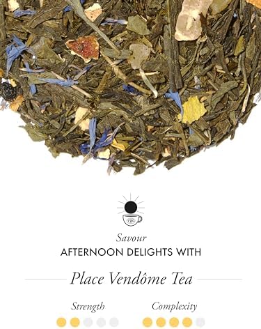 TWG Tea | Place Vendôme Tea | Green Tea | Nuts & Tropical Fruits | Haute Couture Tin, 100g | Gift Set