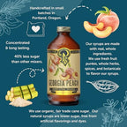 Portland Syrups Georgia Peach Syrup - Juicy Peach Flavoring for Coffee, Teas, Smoothies, and Cocktails – Great for Adding a Touch of Southern Delight to Any Beverage - 12 oz, 12 Servings, Set of 1