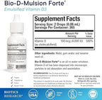 Biotics Research Bio-D-Mulsion Forte Liquid Vitamin D Drops 4000 IU – Vitamin D3 2000iu /Drop for Adults –Best Absorption, Strengthens Bones, Supports Cardiovascular & Immune System -1 fl oz