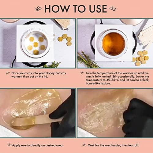 Honeycomb Wax Company Small Honey Pot - Wax Warmer for Hair Removal, 1.5 lbs, Salon Quality for Women, Professionals, and Salon Owners, Adjustable Temperature, Rose Gold