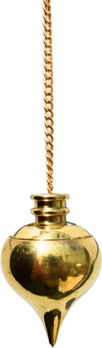 Gold Plated Brass Cone Pendulum Pot Chamber Reiki Wiccan Model for Professional Massager Dowsers, Vastu Experts, Crystal Therapy