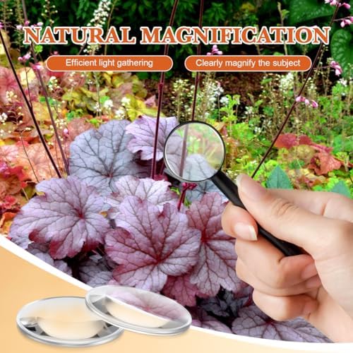Magnifying Lens Optical - 20 pcs 42mm Double Convex Lenses 68mm Focal Lengths 1.65in Diameter, 0.3in Height Biconvex Optical Plastic Lens for Physics Jewelry Watch Repair Crafts
