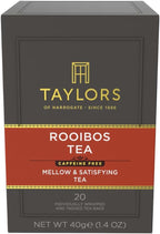 Taylors of Harrogate Rooibos Tea, Individually Wrapped Bags, 20 Count (Pack of 1), Mellow, Malty, and Slightly Honeyed, Caffeine-Free, Enjoy Hot or Iced, 20 Teabags