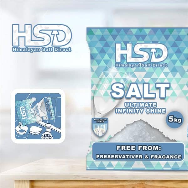 5kg / 11 LB dishwasher salt, dishwasher detergent salt with pre-soaking action, water softener salt (Pack Of 1)