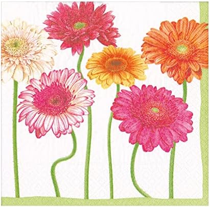 Caspari Blooming Daisy Luncheon Napkins - 20 Per Package