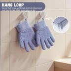 Exfoliating Dual Texture Bath Gloves for Shower Spa Massage and Body Scrubs, Dead Skin Cell Remover, body scrubber with Hanging Loop