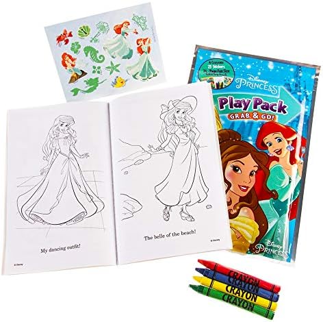 Set Of 15 Princess Play Packs Fun Party Favors Coloring Book Crayons Stickers Plus Loot Bags, Door Hanger
